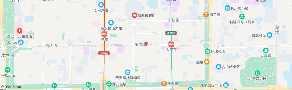 西安菊花园_公交站地图_西安公交_妙搜公交查询2024