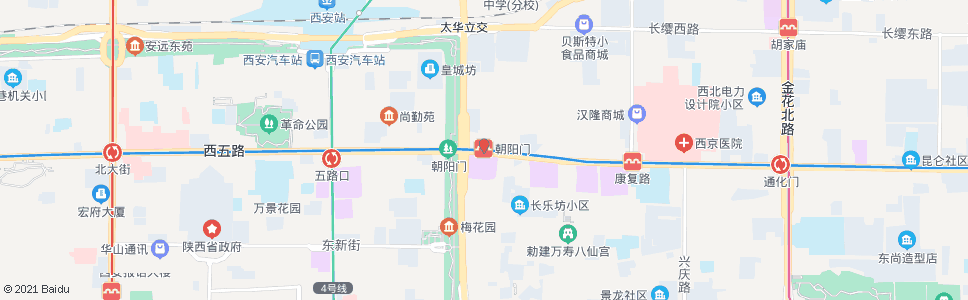 西安朝阳门站_公交站地图_西安公交_妙搜公交查询2024