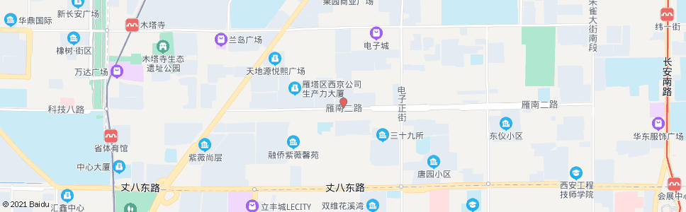 西安电子西街二零五所_公交站地图_西安公交_妙搜公交查询2024