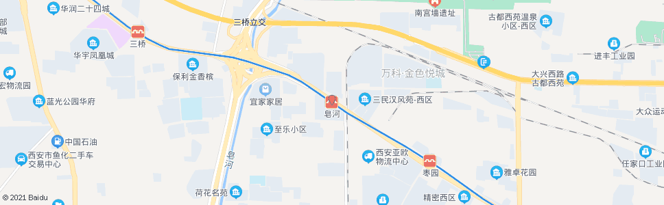 西安皂河站_公交站地图_西安公交_妙搜公交查询2024