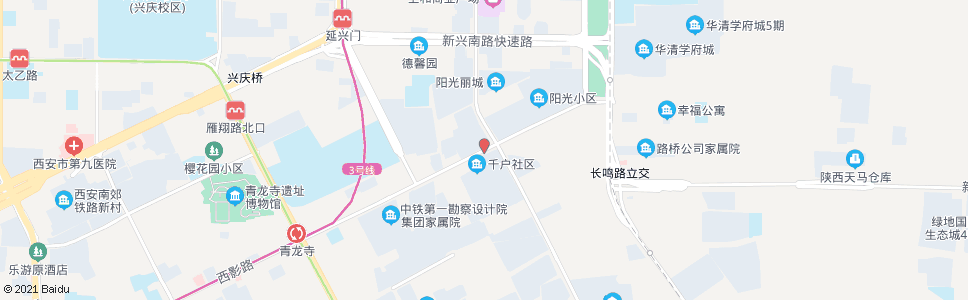 西安千户村_公交站地图_西安公交_妙搜公交查询2024
