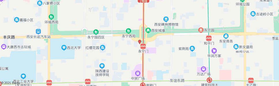 西安南门(外)_公交站地图_西安公交_妙搜公交查询2024
