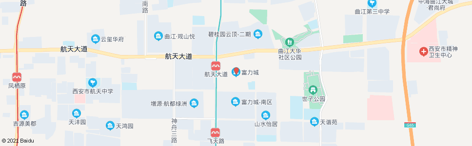 西安富力城_公交站地图_西安公交_妙搜公交查询2024