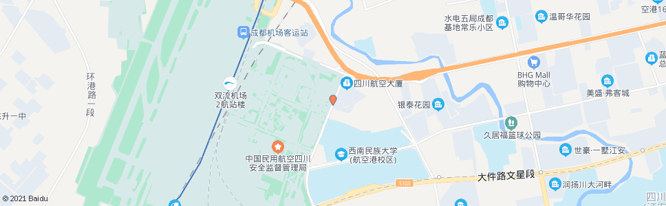 成都机场南四路_公交站地图_成都公交_妙搜公交查询2024