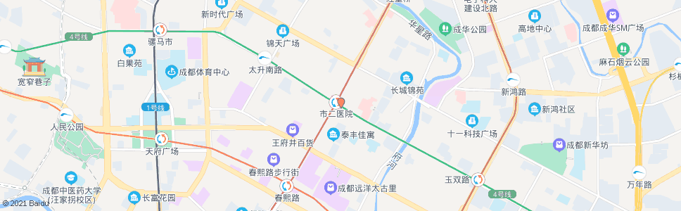 成都市二医院_公交站地图_成都公交_妙搜公交查询2024