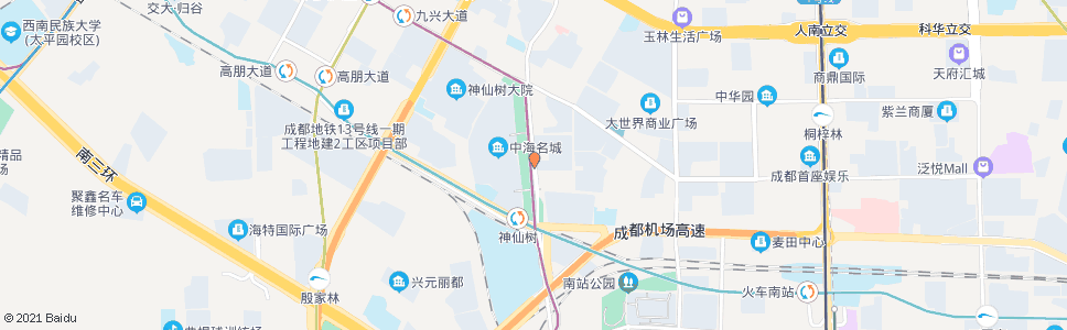 成都神仙树南路_公交站地图_成都公交_妙搜公交查询2024