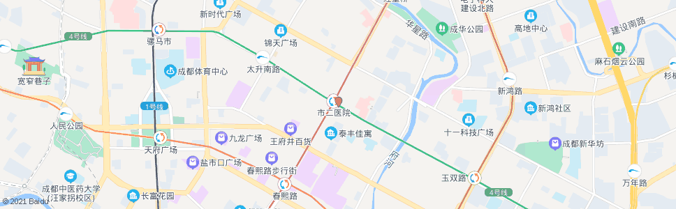 成都地铁市二医院站_公交站地图_成都公交_妙搜公交查询2024