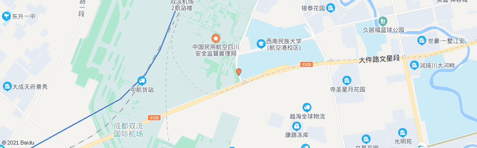 成都机场路大件路口_公交站地图_成都公交_妙搜公交查询2024
