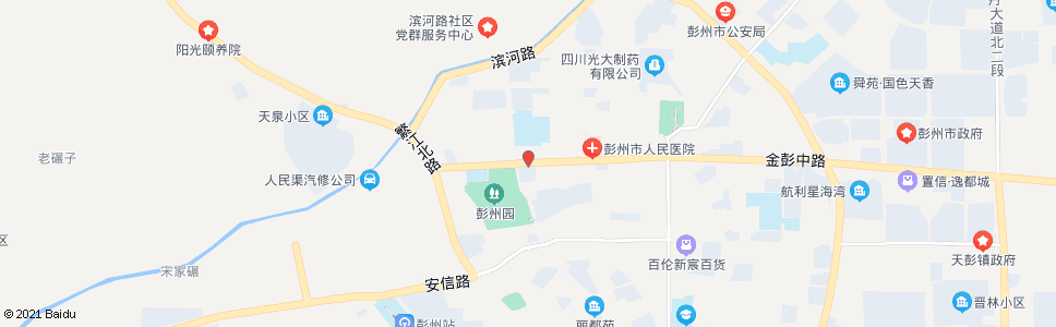 成都彭州园_公交站地图_成都公交_妙搜公交查询2024