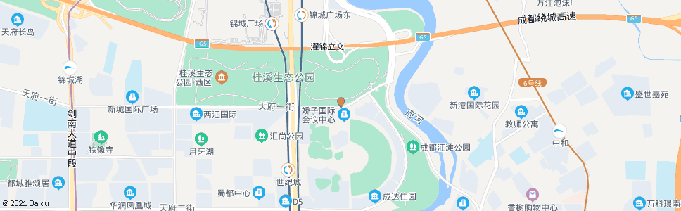 成都新会展中心北侧_公交站地图_成都公交_妙搜公交查询2024