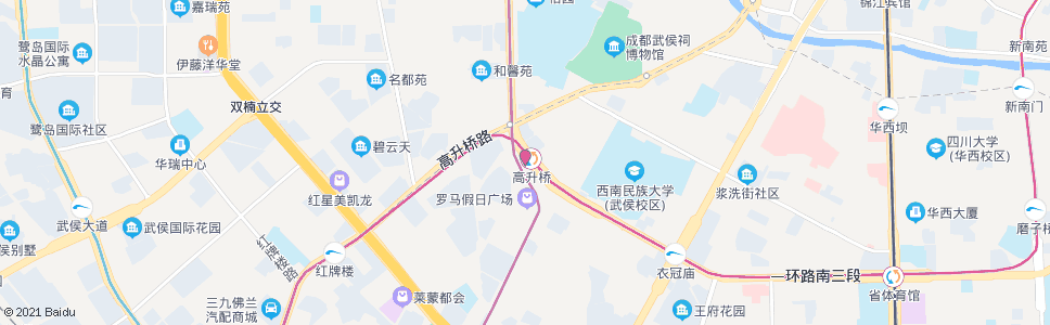 成都地铁高升桥站_公交站地图_成都公交_妙搜公交查询2024