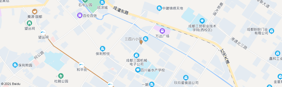 成都三四八厂_公交站地图_成都公交_妙搜公交查询2024