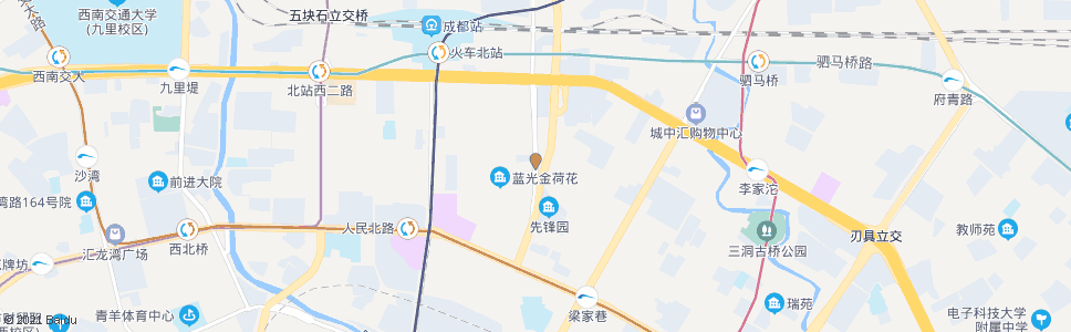 成都北站东二路南_公交站地图_成都公交_妙搜公交查询2024