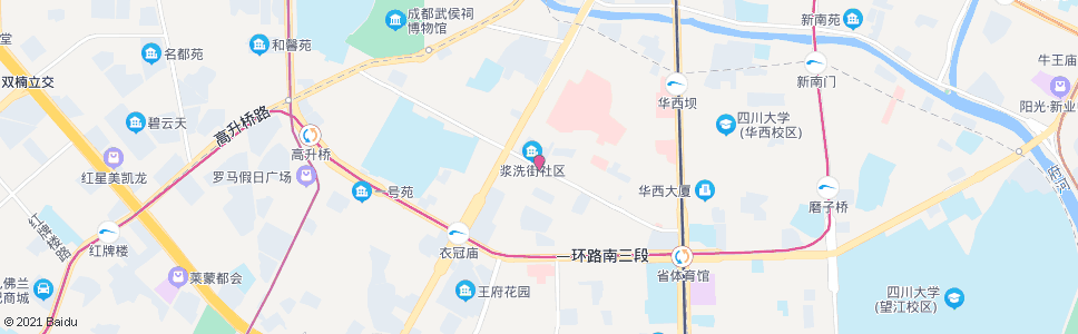 成都电信路南_公交站地图_成都公交_妙搜公交查询2024