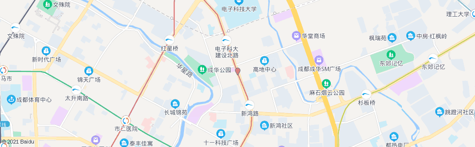 成都一环路建设路口南_公交站地图_成都公交_妙搜公交查询2024