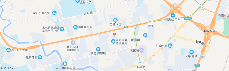 成都空港基地_公交站地图_成都公交_妙搜公交查询2024