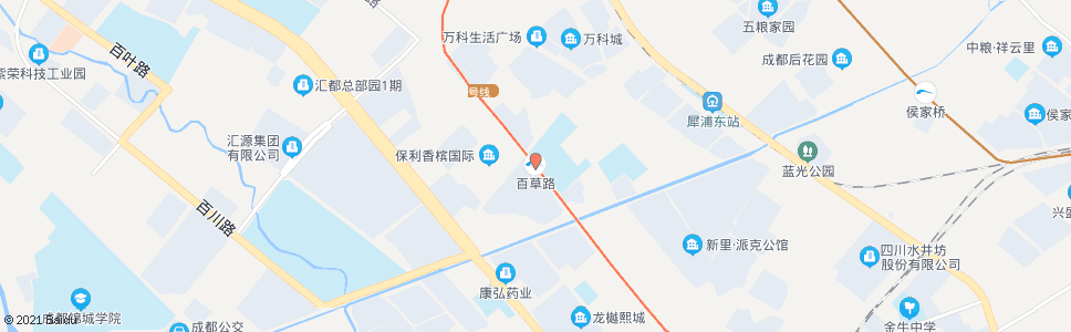 成都地铁百草路站_公交站地图_成都公交_妙搜公交查询2024