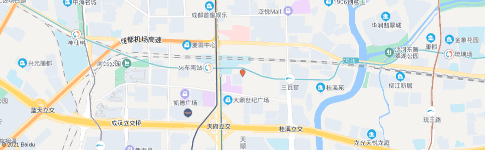 成都天和西二街_公交站地图_成都公交_妙搜公交查询2024