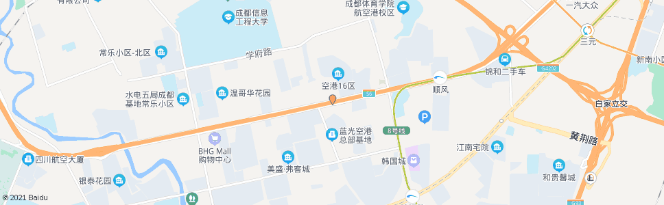 成都空港总部_公交站地图_成都公交_妙搜公交查询2024