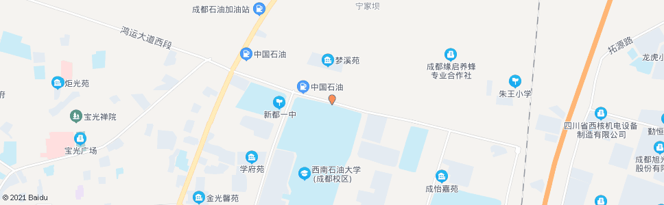 成都西南石油大学北门_公交站地图_成都公交_妙搜公交查询2024