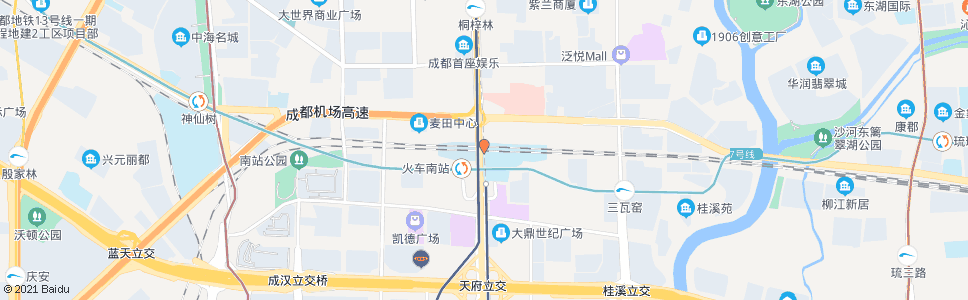 成都双丰路南_公交站地图_成都公交_妙搜公交查询2024