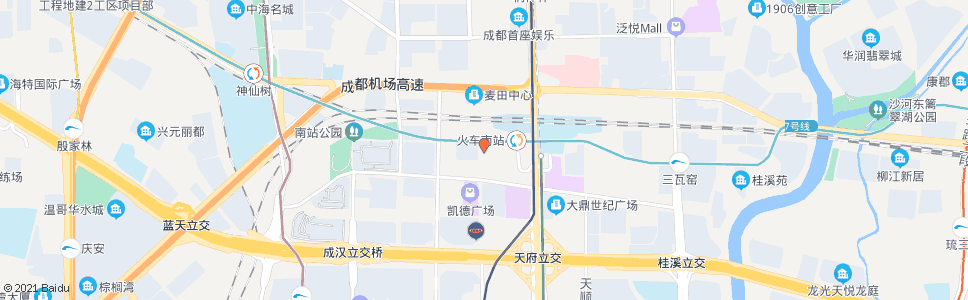 成都火车南站综合交通枢纽站_公交站地图_成都公交_妙搜公交查询2024