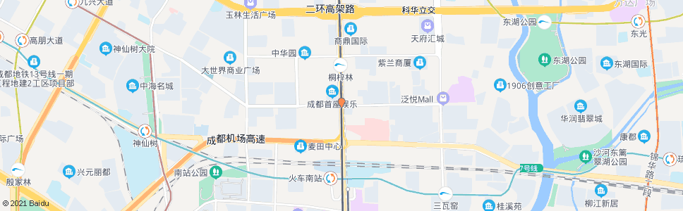 成都人民南路南_公交站地图_成都公交_妙搜公交查询2024
