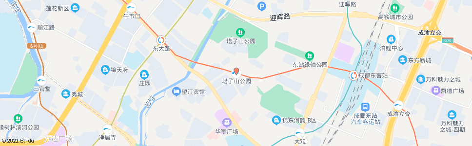 成都地铁塔子山公园站_公交站地图_成都公交_妙搜公交查询2024