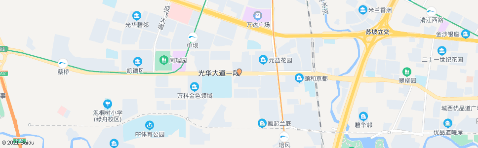 成都光华大道一段东_公交站地图_成都公交_妙搜公交查询2024