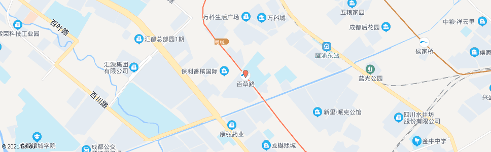 成都百草路站_公交站地图_成都公交_妙搜公交查询2024