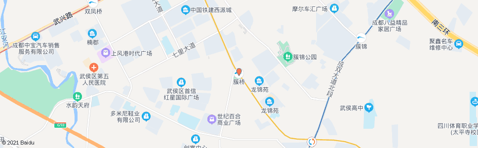 成都簇桥_公交站地图_成都公交_妙搜公交查询2024
