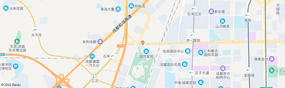 成都府城大道西段西_公交站地图_成都公交_妙搜公交查询2024