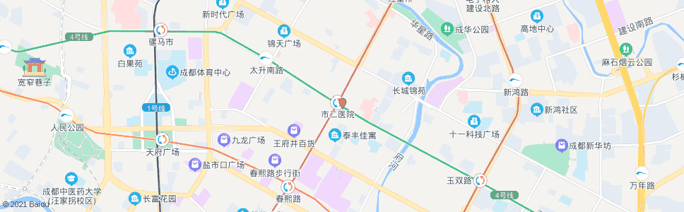 成都二医院_公交站地图_成都公交_妙搜公交查询2024