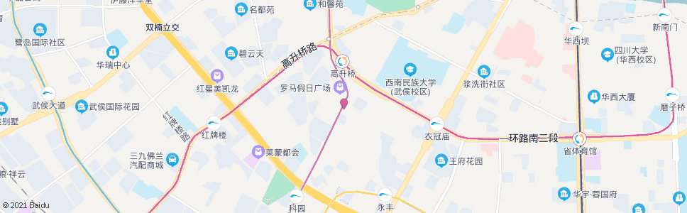 成都高升桥东路_公交站地图_成都公交_妙搜公交查询2024