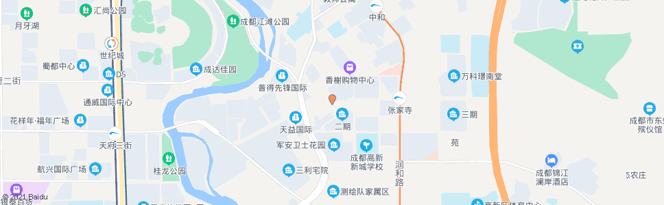 成都中和大道三段中_公交站地图_成都公交_妙搜公交查询2024