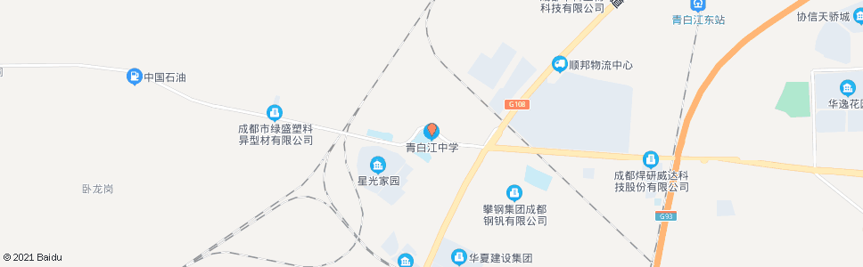 成都青白江中学_公交站地图_成都公交_妙搜公交查询2024