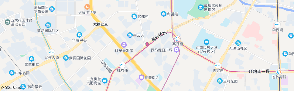 成都高升桥路东段_公交站地图_成都公交_妙搜公交查询2024
