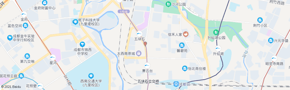 成都五块石电器市场_公交站地图_成都公交_妙搜公交查询2024