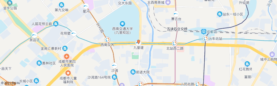 成都一环路九里堤路口西_公交站地图_成都公交_妙搜公交查询2024