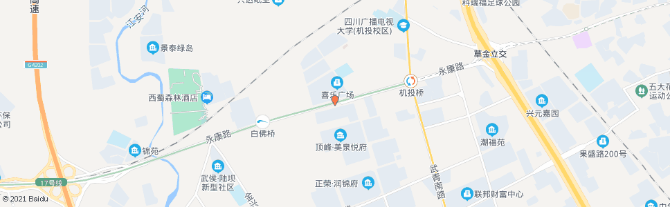 成都永康路半边街_公交站地图_成都公交_妙搜公交查询2024