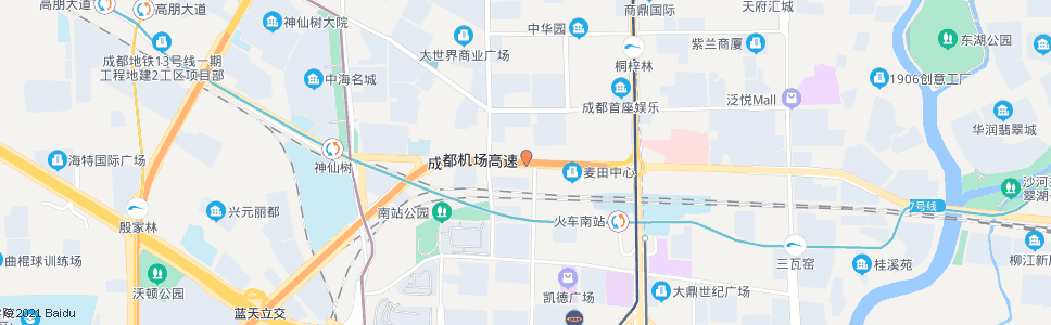 成都火车南站西路中_公交站地图_成都公交_妙搜公交查询2024