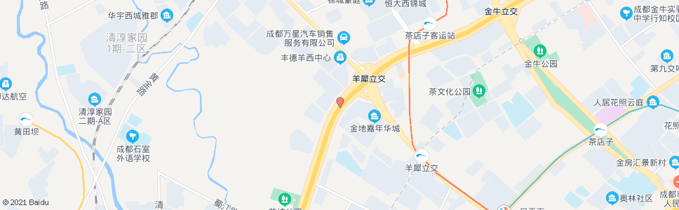 成都西三环路四段南外侧_公交站地图_成都公交_妙搜公交查询2024