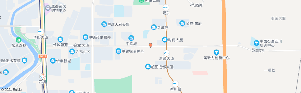 成都北新大道口_公交站地图_成都公交_妙搜公交查询2024