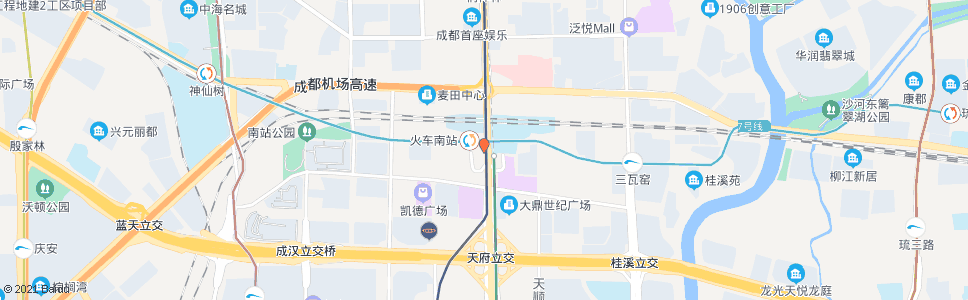 成都火车南站公交站_公交站地图_成都公交_妙搜公交查询2024