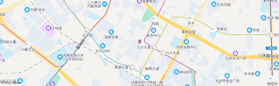 成都高朋西路_公交站地图_成都公交_妙搜公交查询2024