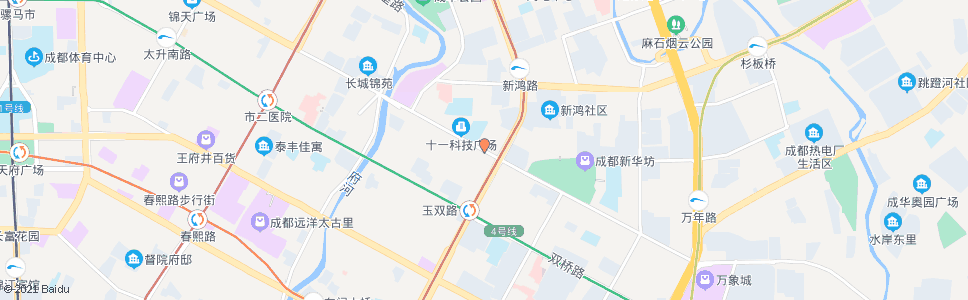 成都双林路一环路口西_公交站地图_成都公交_妙搜公交查询2024
