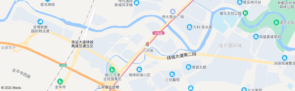 成都三河场_公交站地图_成都公交_妙搜公交查询2024