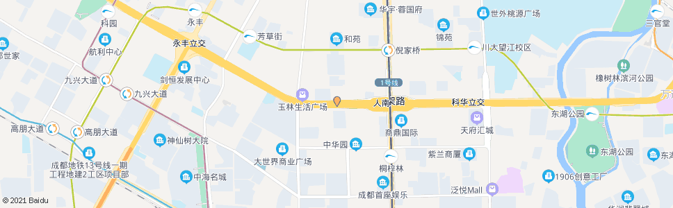 成都人南立交西_公交站地图_成都公交_妙搜公交查询2024