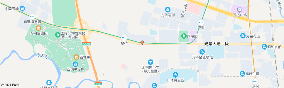 成都光华大道一段西二站_公交站地图_成都公交_妙搜公交查询2024