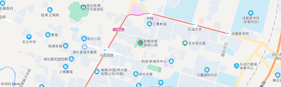 成都体育森林公园_公交站地图_成都公交_妙搜公交查询2024